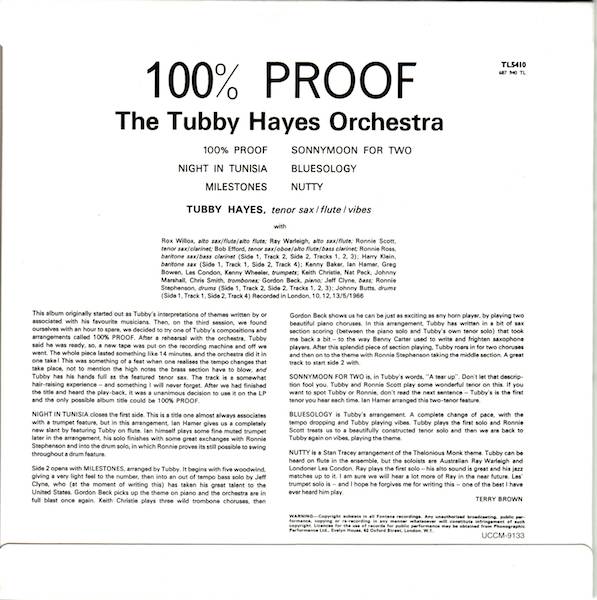 Back, Hayes, Tubby Orchestra (The) - 100% Proof